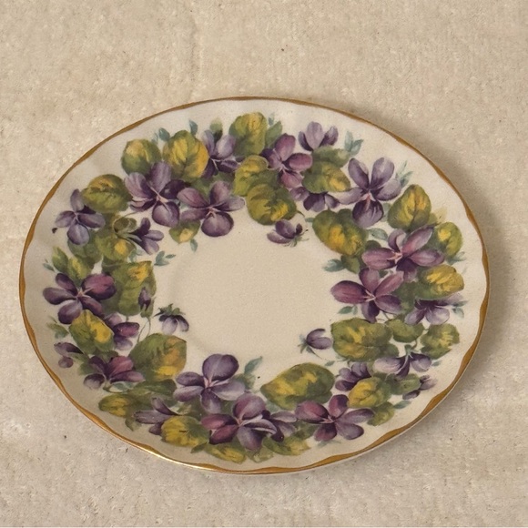 Crown Trent Staffordshire England Multi Colored Roses Cup & Saucer Set - Picture 5 of 6